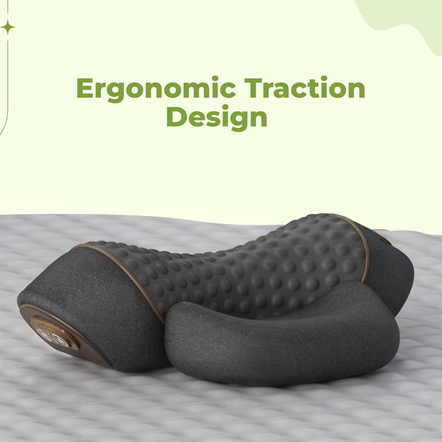 Neck and shoulder traction massager pillow