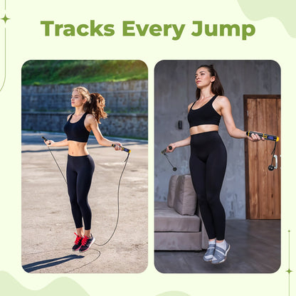 Smart digital counting jump rope with vibration reminder