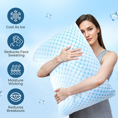Cooling gel-infused pillow for hot sleepers