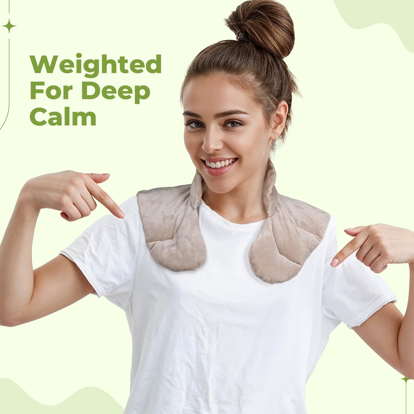 Weighted hot cold neck and shoulder wrap herbal aromatherapy