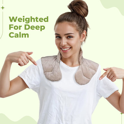 Weighted hot cold neck and shoulder wrap herbal aromatherapy
