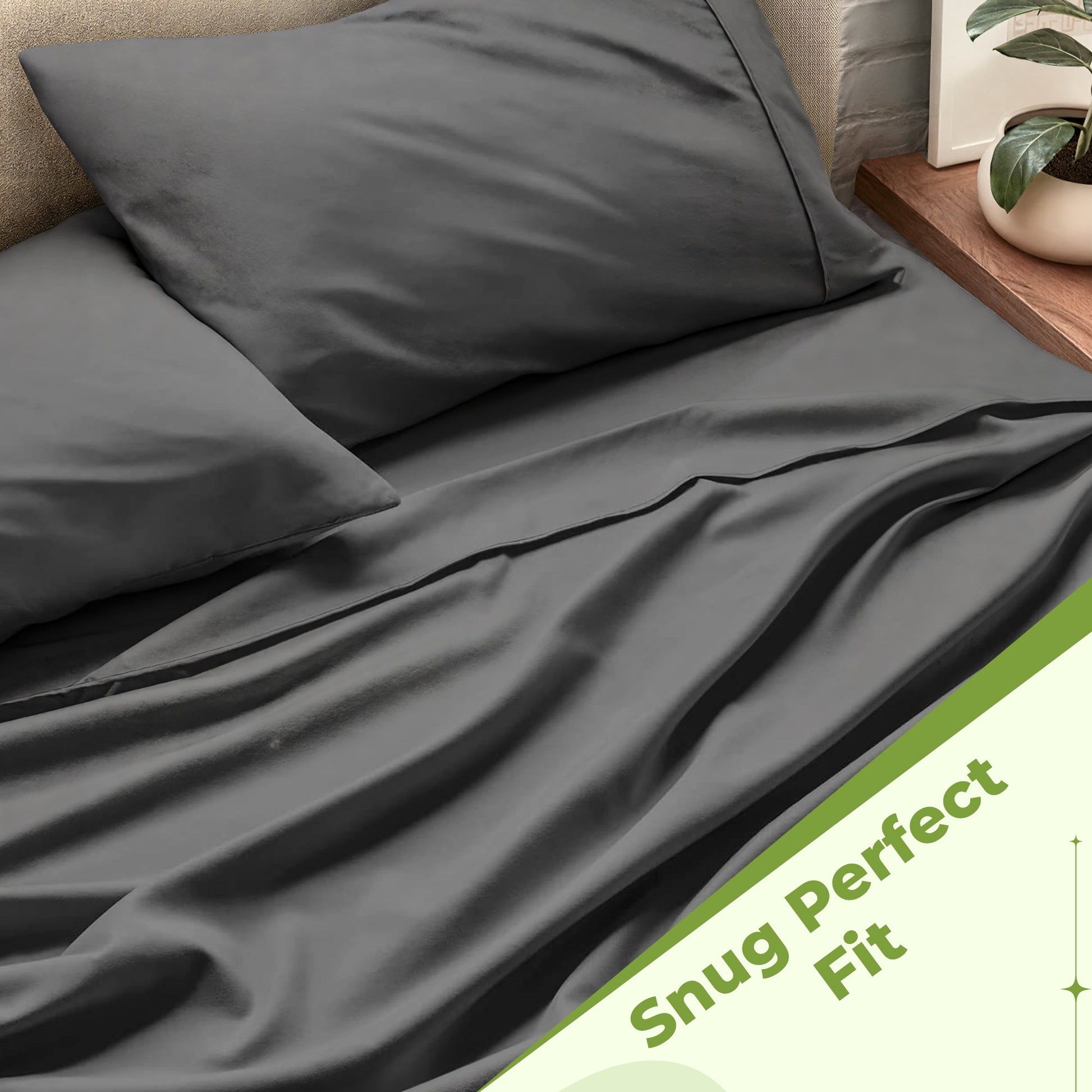 Luxury cotton sheet set breathable soft silky