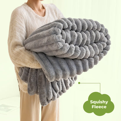 Bedding fleece fluffy soft blanket throw