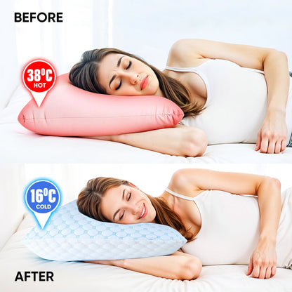 Cooling gel-infused pillow for hot sleepers