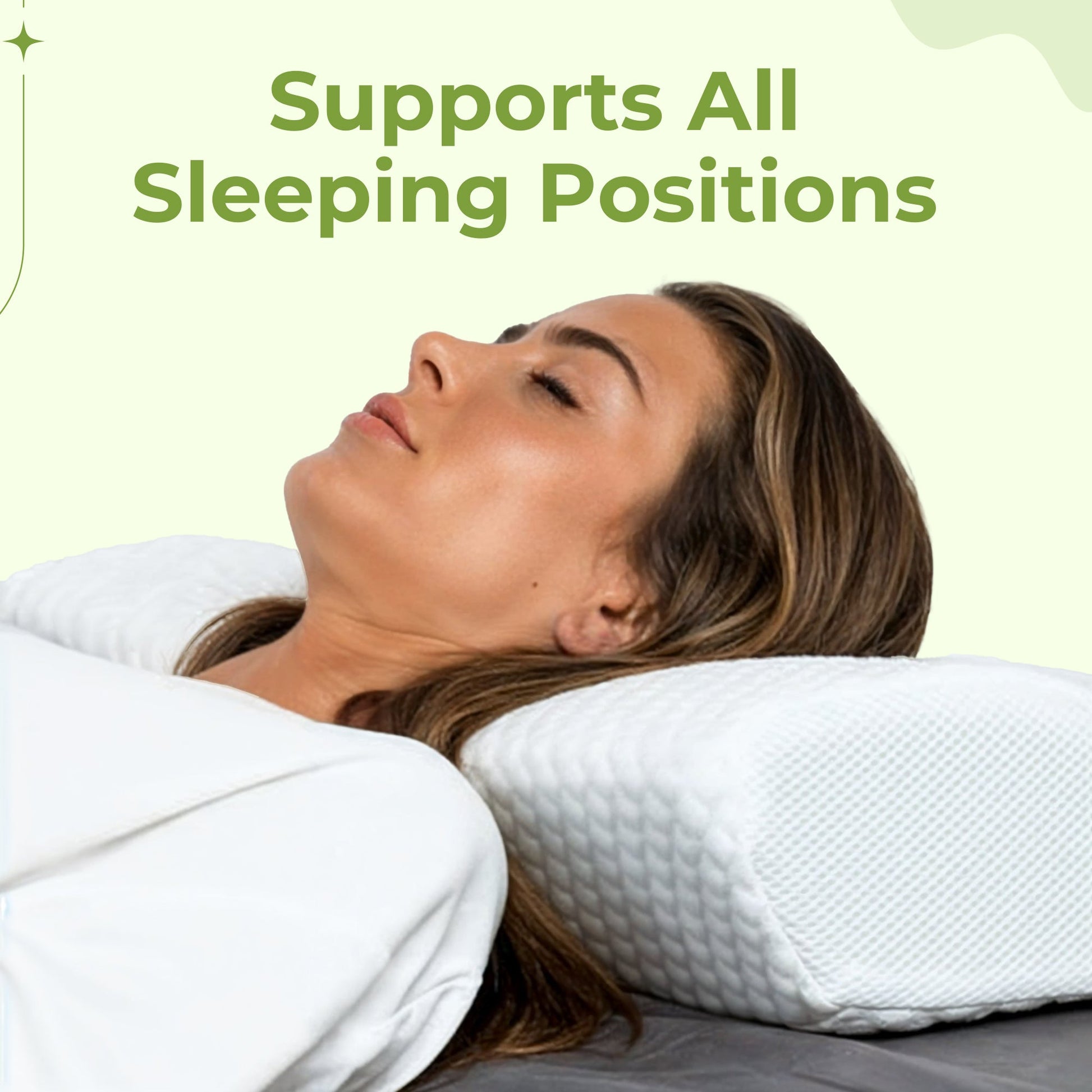 Memory foam cervical neck pillow for sleep support