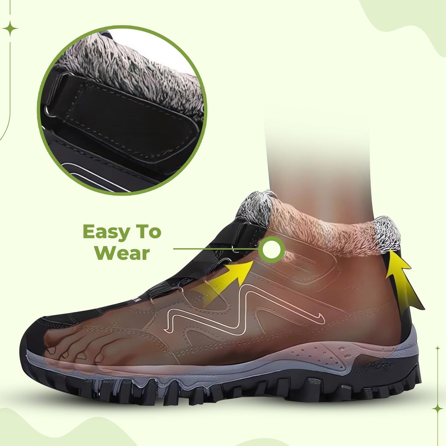 Women's fur-lined winter walking and trekking shoes