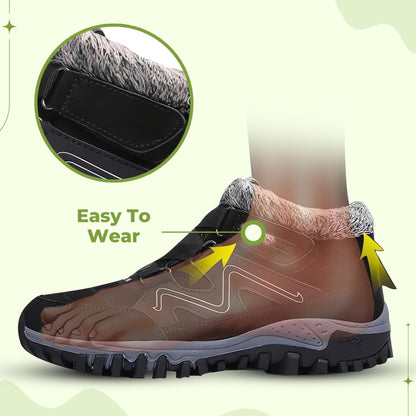 Women's fur-lined winter walking and trekking shoes