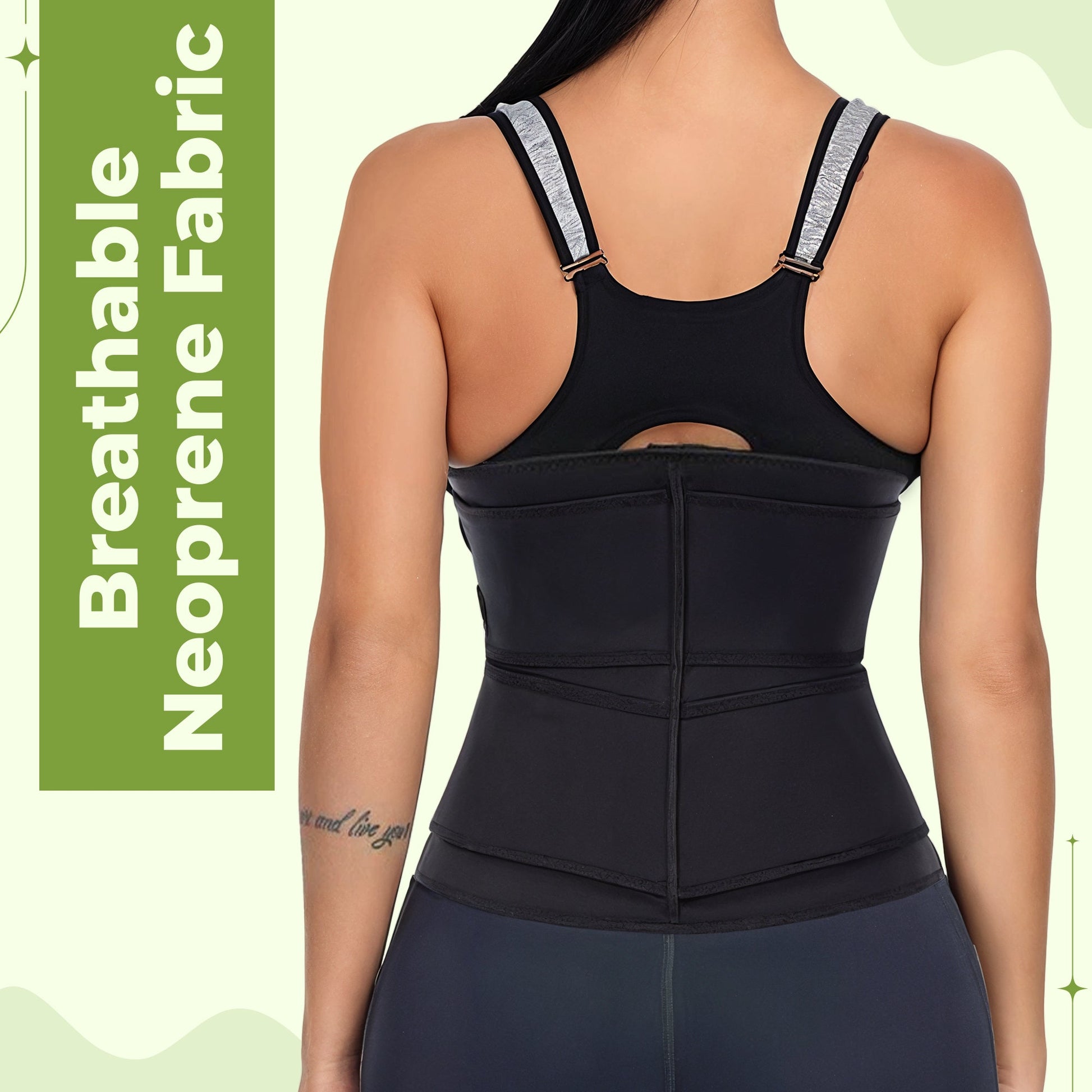 Women's waist trainer body shaper sweat belt for tummy control