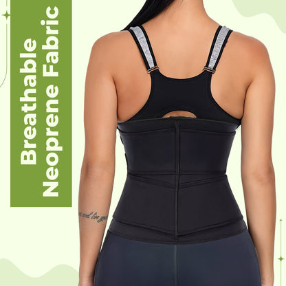 Women's waist trainer body shaper sweat belt for tummy control