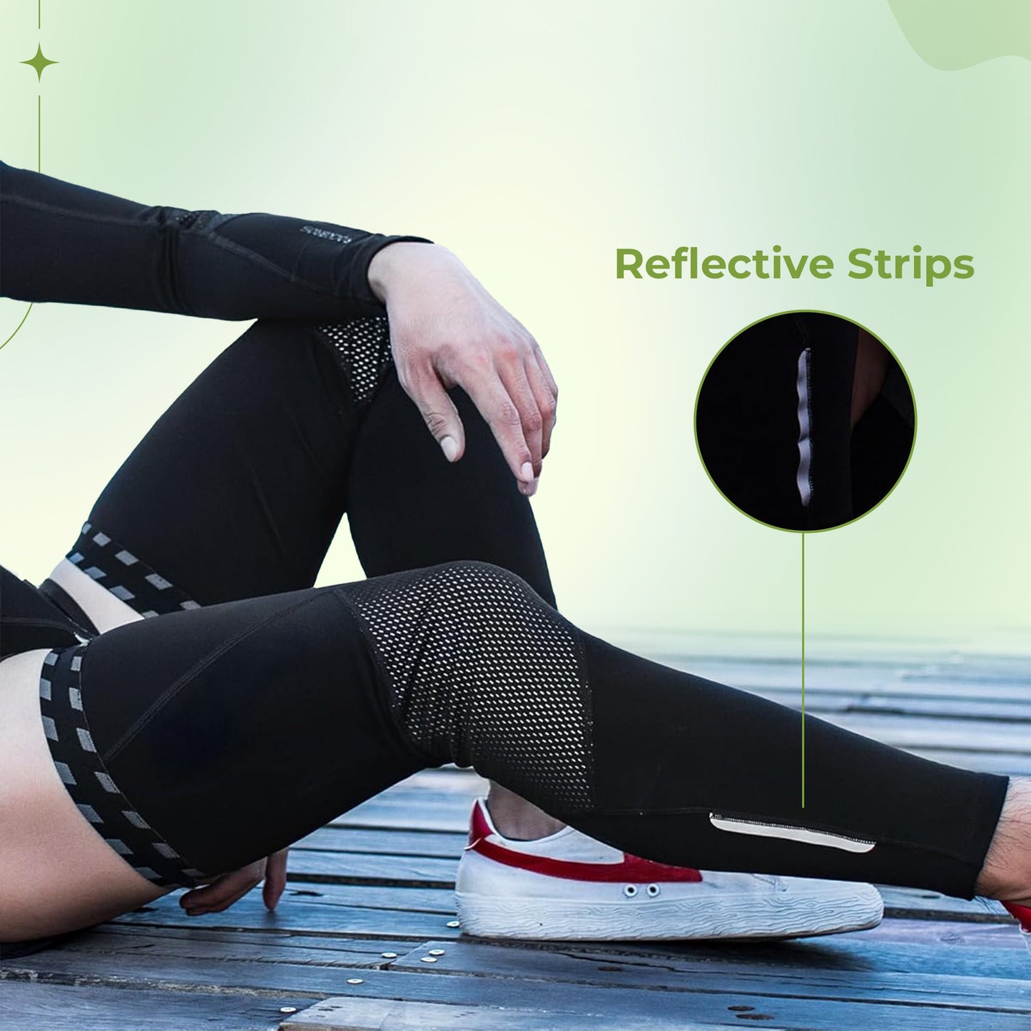 Compression leg sleeve calf and knee support