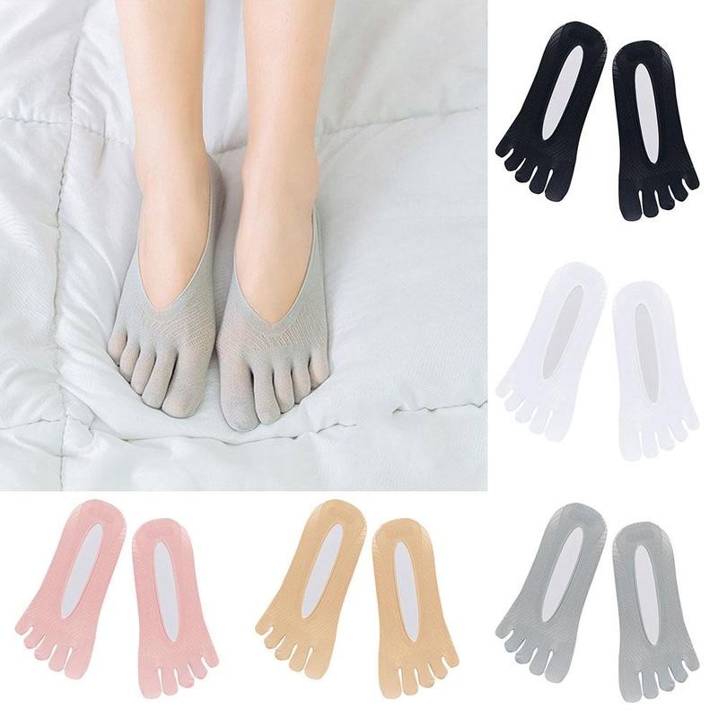 Five-toe compression socks for bunion alignment and blister prevention