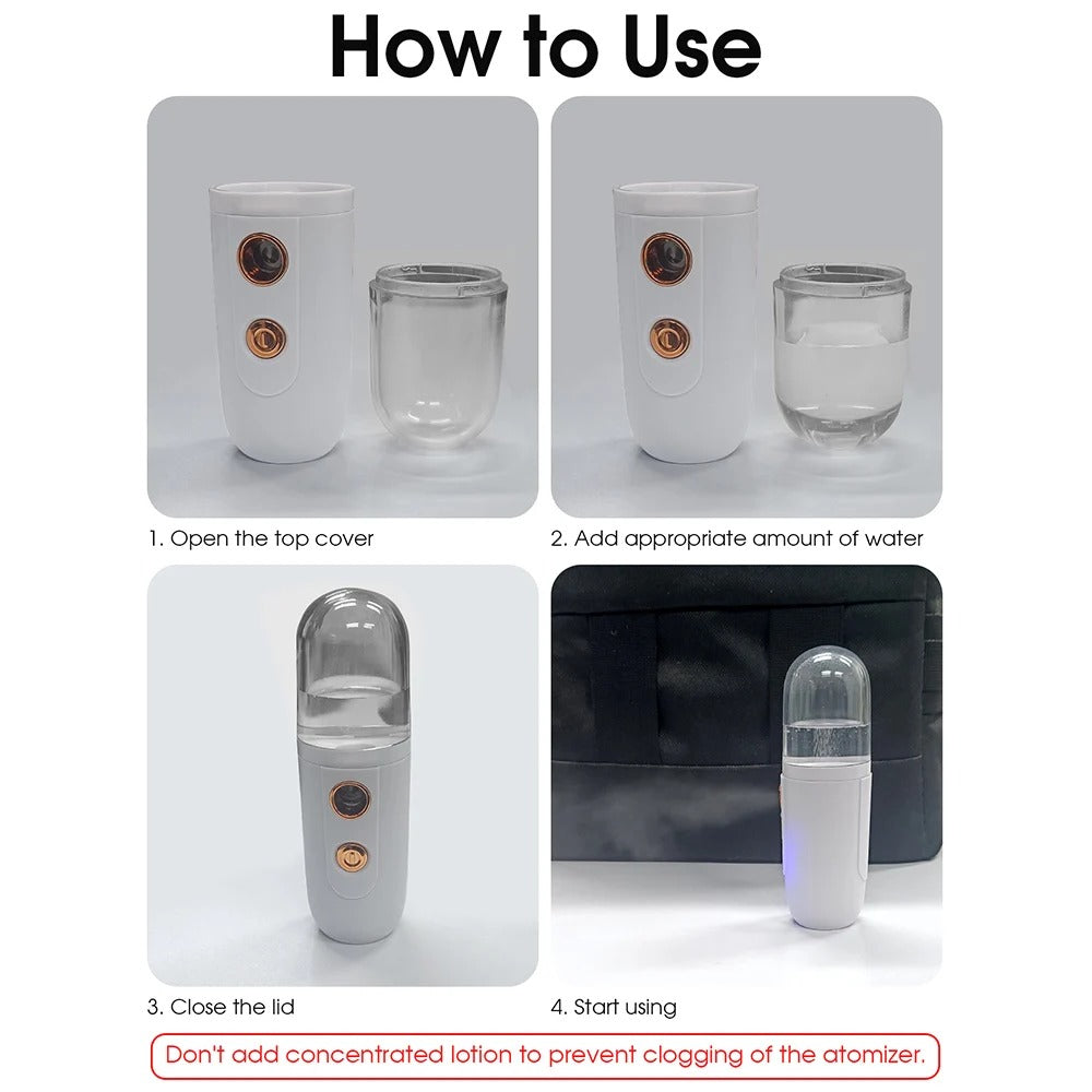 Nano mist facial sprayer hydrating sensitive skin