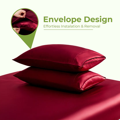 Luxury satin sheet set with deep pockets