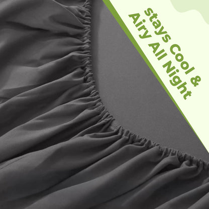 Luxury cotton sheet set breathable soft silky