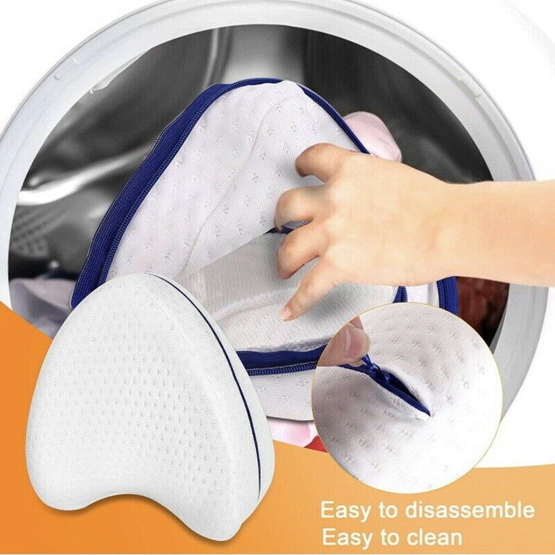 Memory foam orthopedic knee pillow for side sleepers and sciatica relief