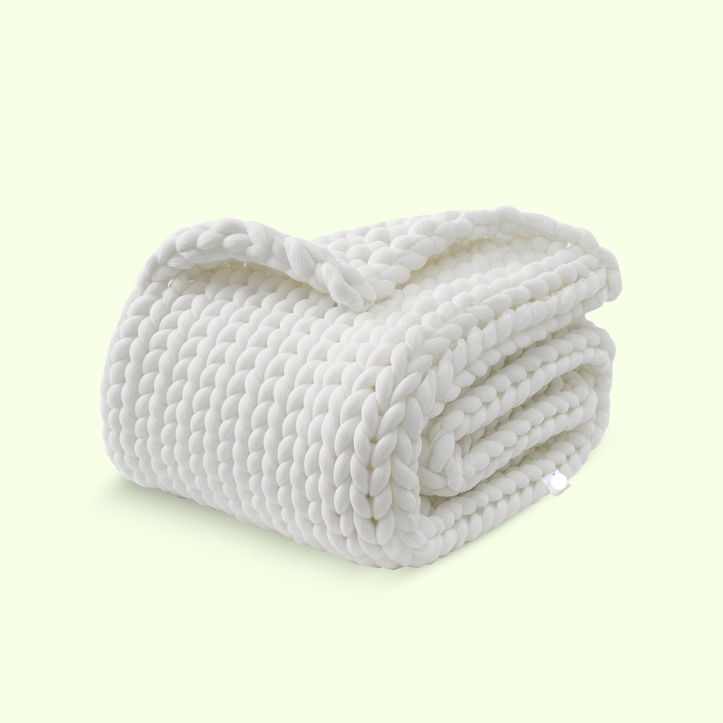 Chunky knit handwoven merino throw blanket