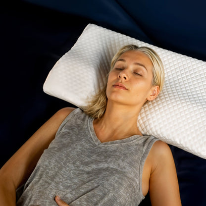 Memory foam cervical neck pillow for sleep support