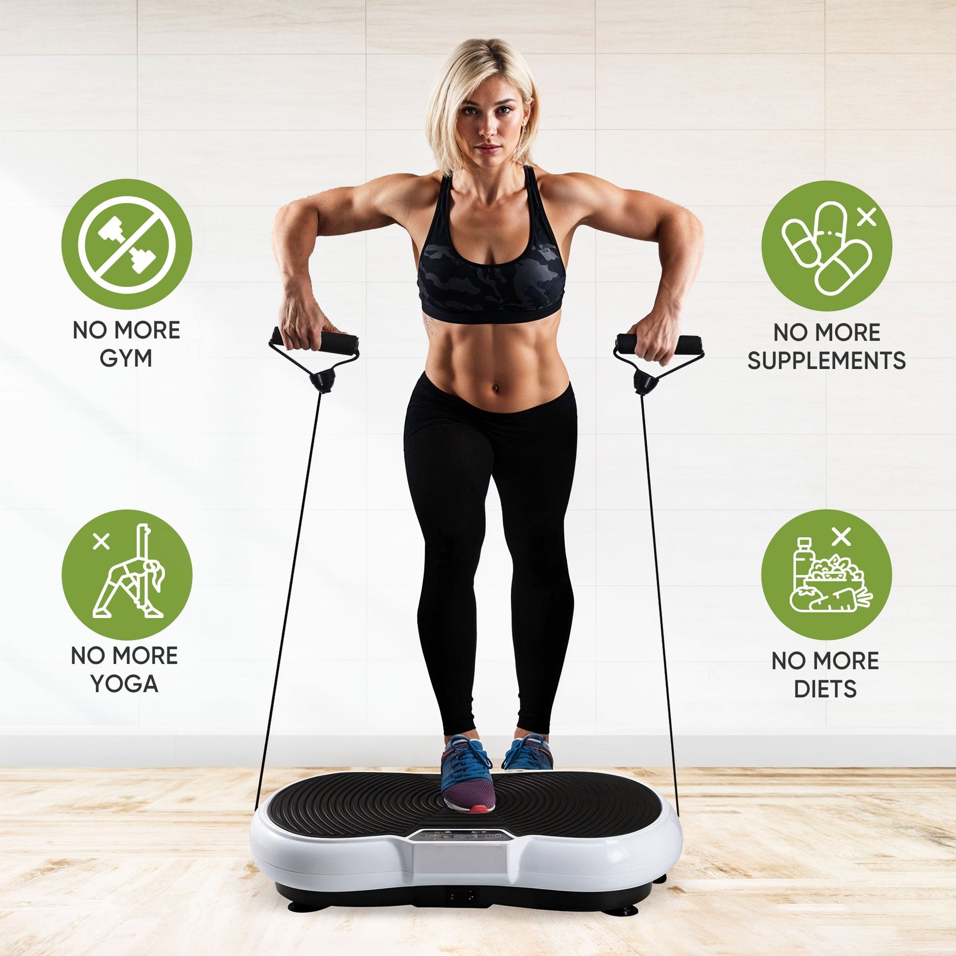 Get-fit home workout bundle with detachable resistance bands