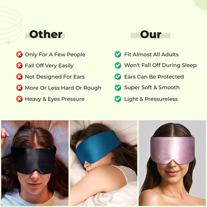 Padded silk eye sleep mask plush light-blocking