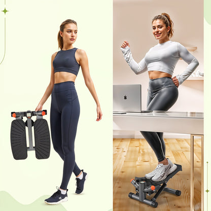 Aerobic twist stepper compact cardio trainer