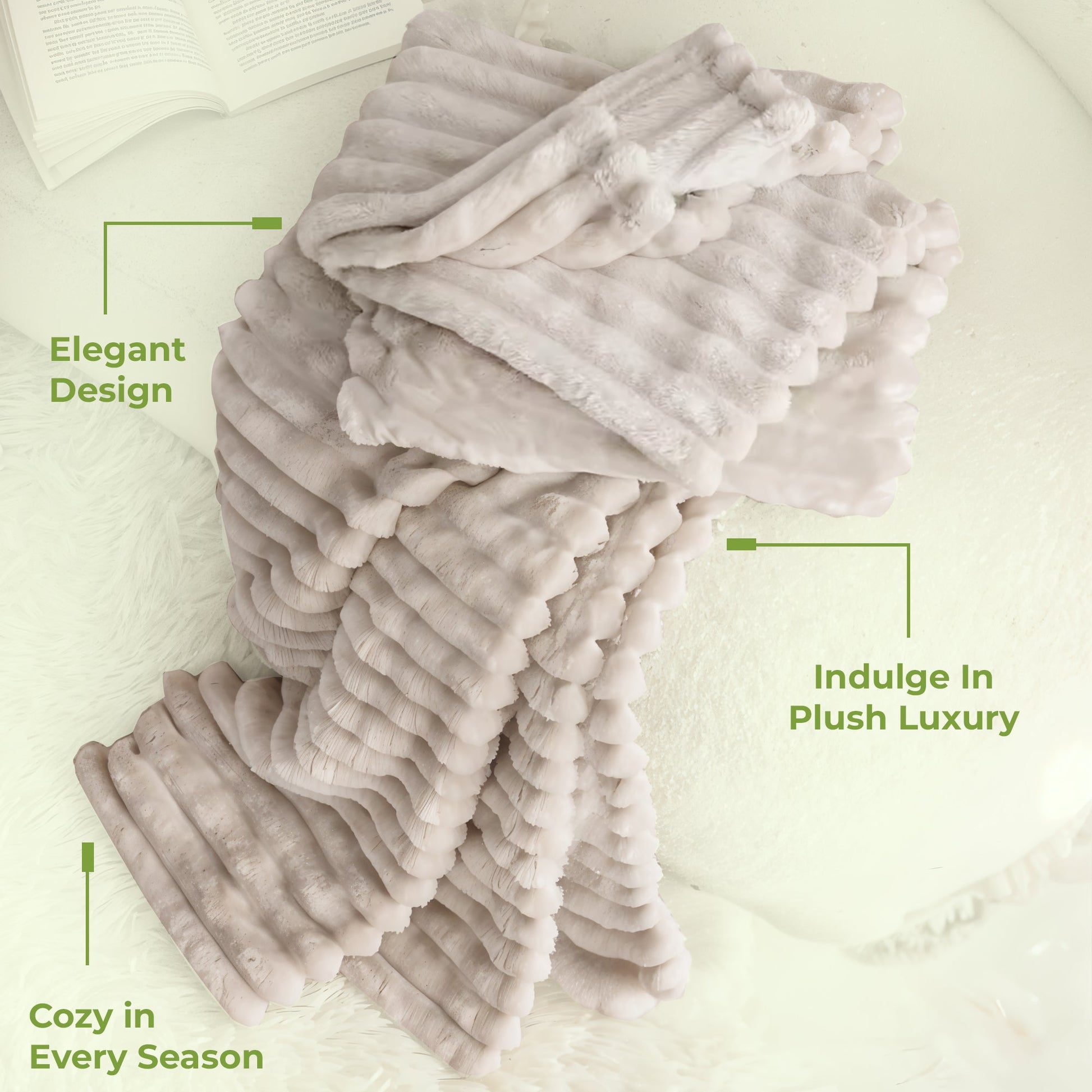 Bedding fleece fluffy soft blanket throw