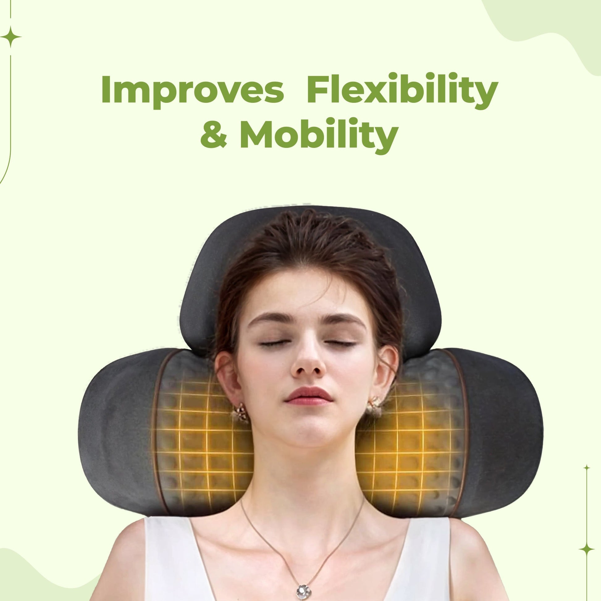 Neck and shoulder traction massager pillow