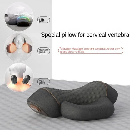 Heated neck and back shiatsu massage pillow