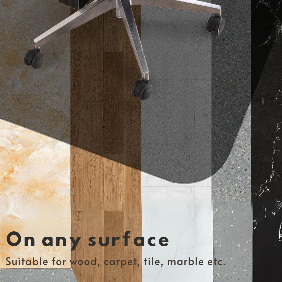 Workstation floor protector mat for office chair