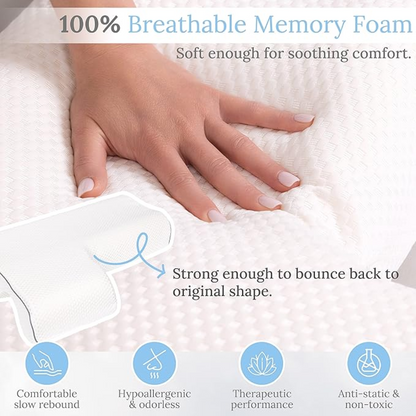 Shoulder relief pillow with flexible arm positions