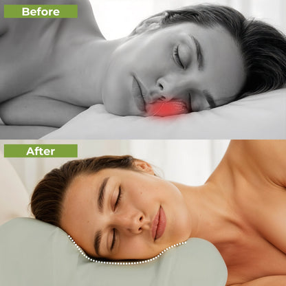 2-in-1 anti-wrinkle beauty neck pillow with silk pillowcase