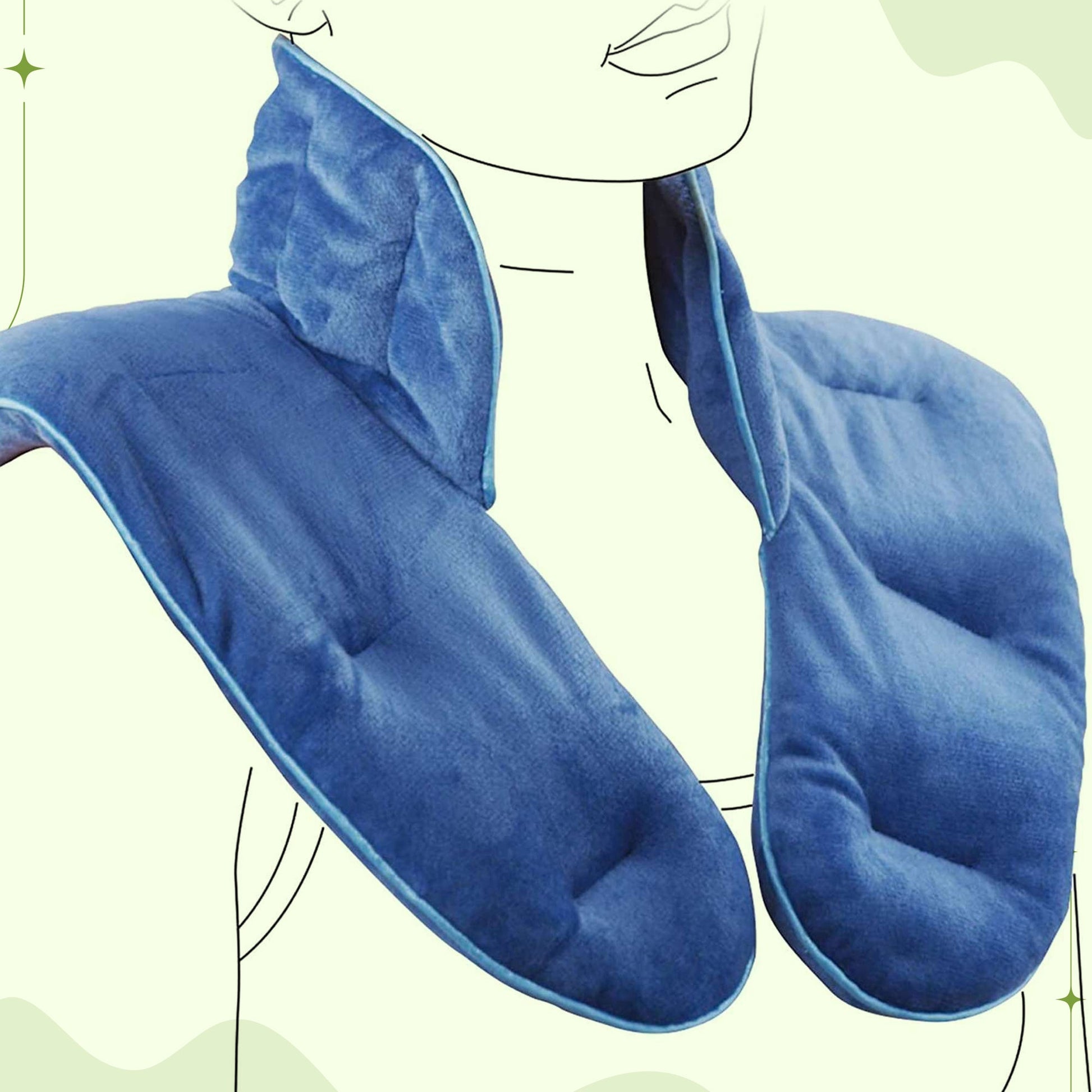 Weighted hot cold neck and shoulder wrap herbal aromatherapy