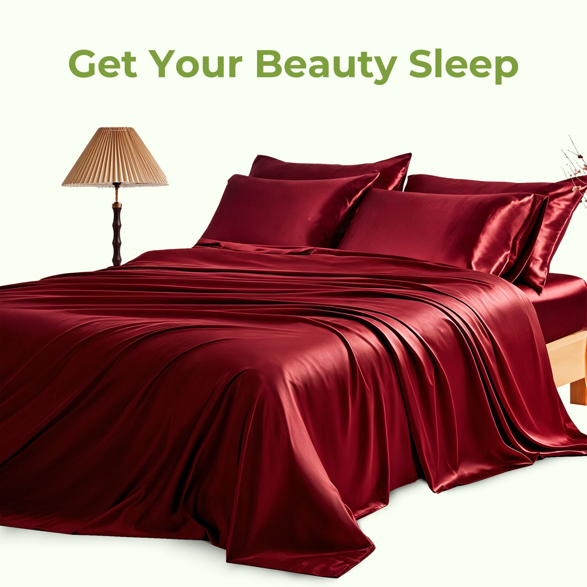 Luxury satin sheet set with deep pockets