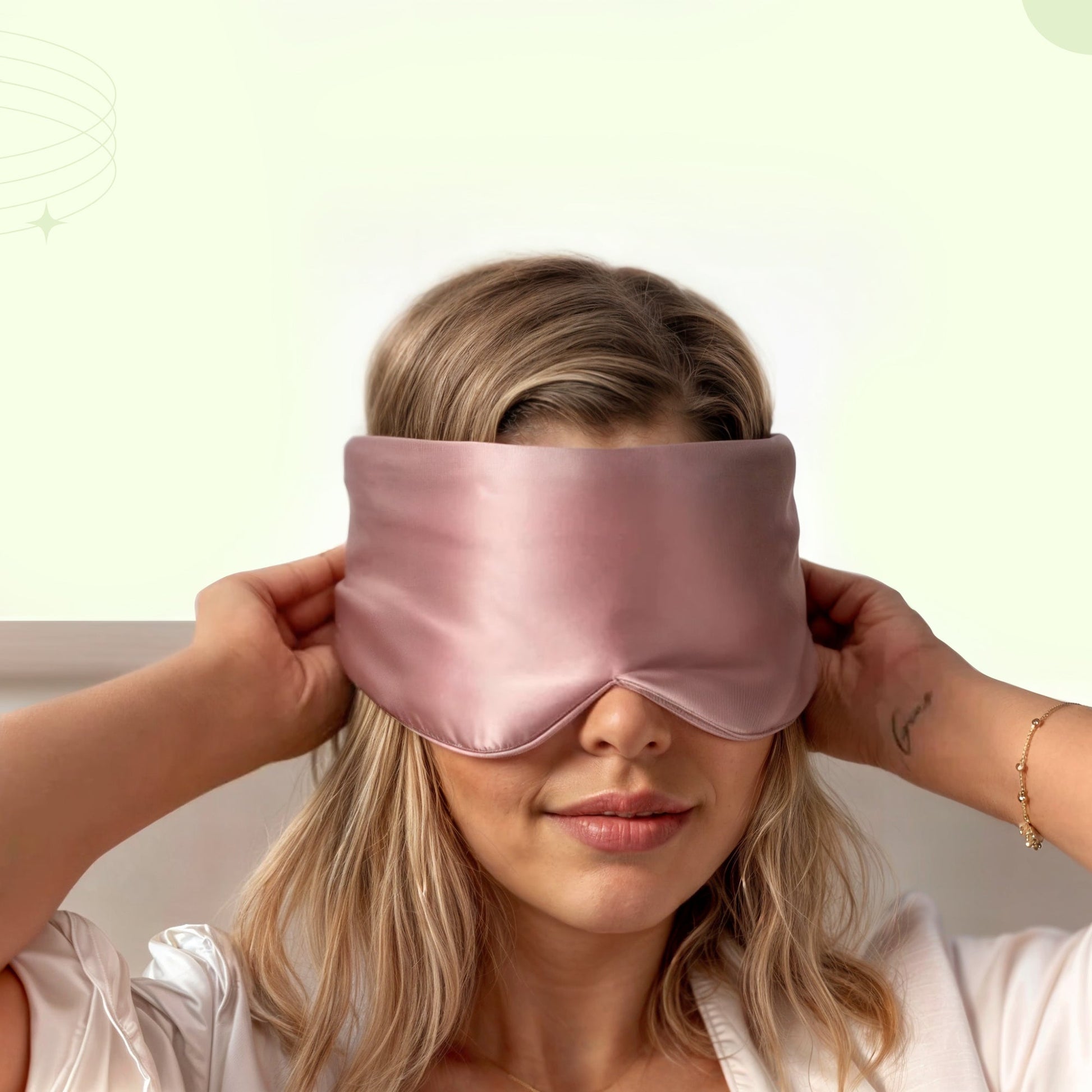 Padded silk eye sleep mask plush light-blocking