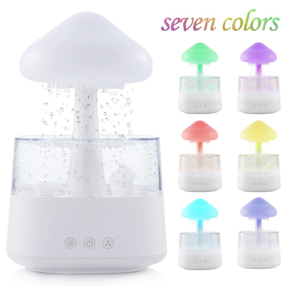 Ultrasonic cloud rain drop humidifier and essential oil diffuser with night light