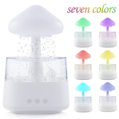Ultrasonic cloud rain drop humidifier and essential oil diffuser with night light