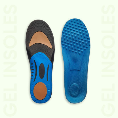 Trim-to-fit gel insoles with arch support for plantar fasciitis