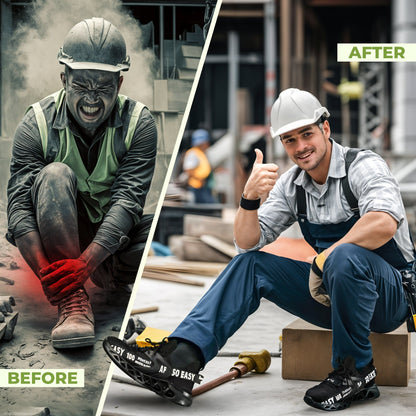 Ultra-light breathable steel toe anti-slip work shoes