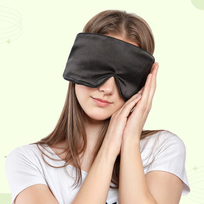 Padded silk eye sleep mask plush light-blocking