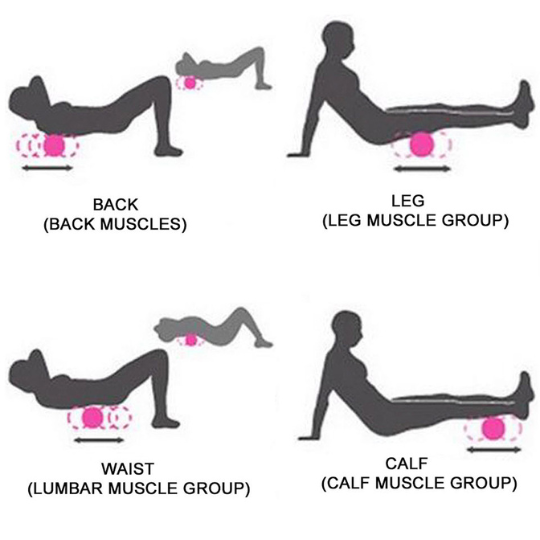 High-density round foam roller for back and leg muscle recovery