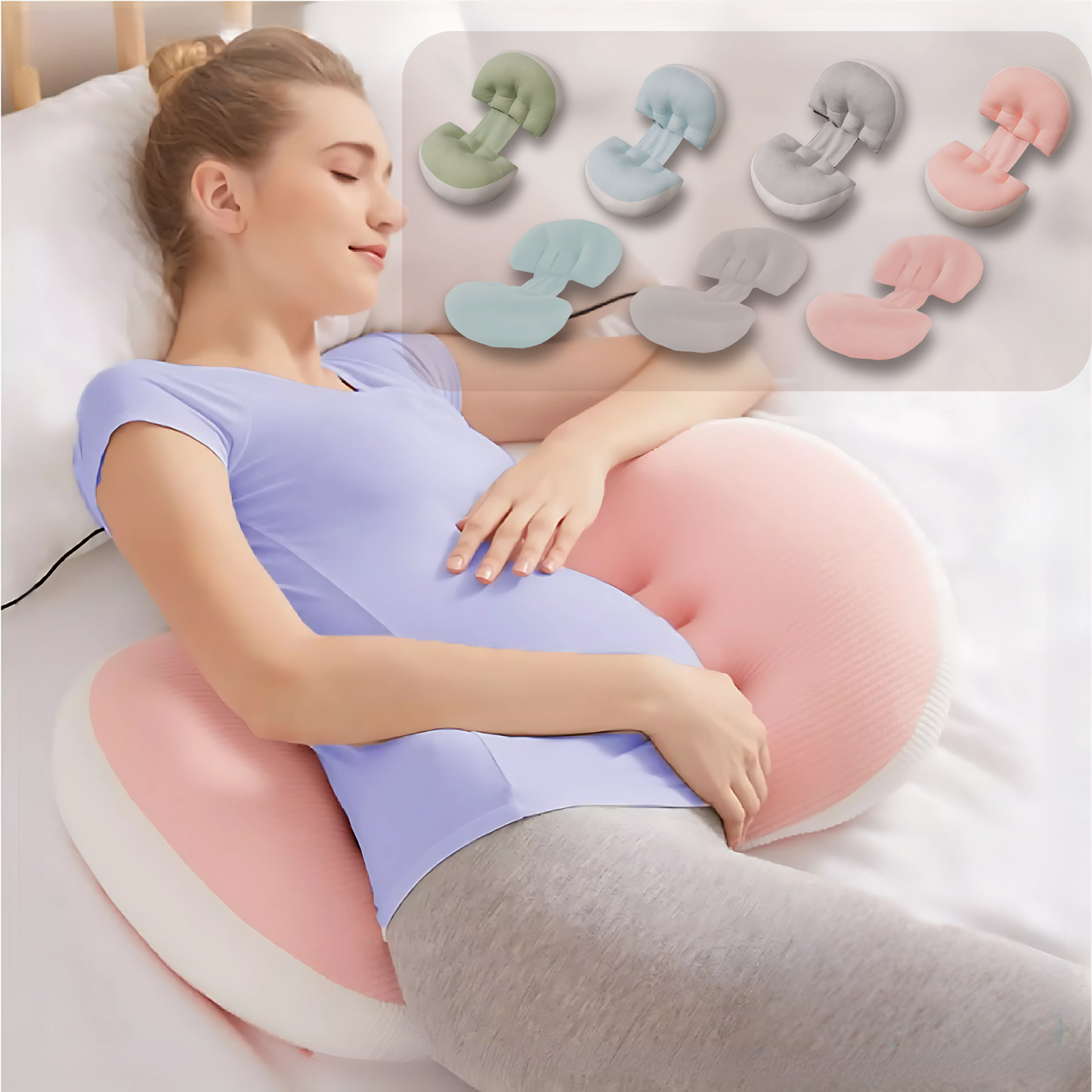 Maternity butterfly pillow for pregnancy belly and back support