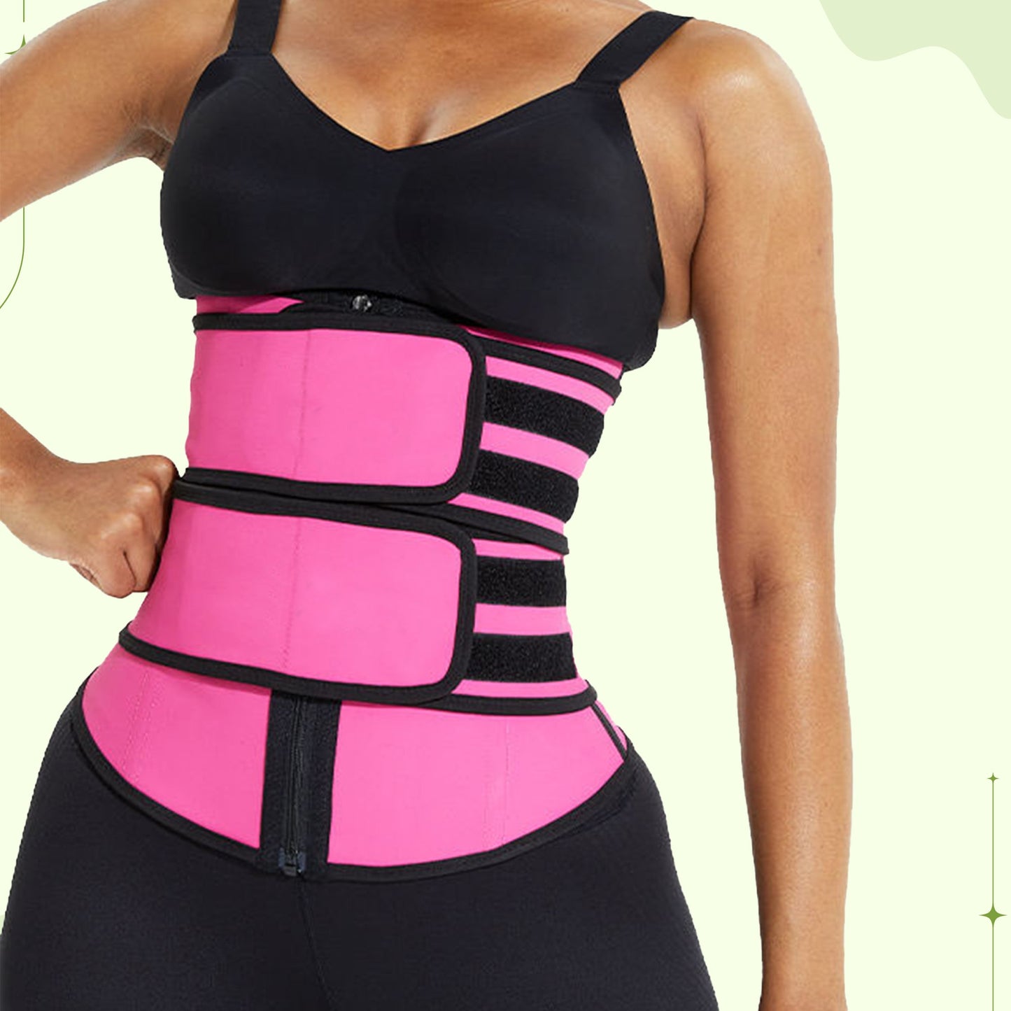 Women's waist trainer body shaper sweat belt for tummy control