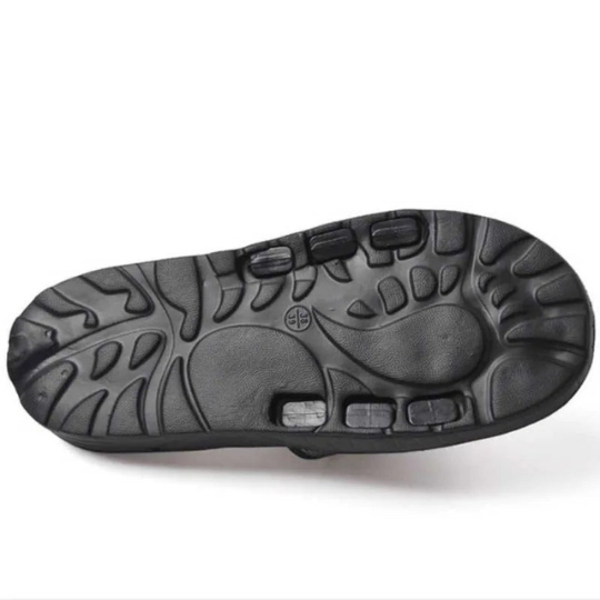 Acupressure reflexology slip-on wellness sandals for foot stimulation