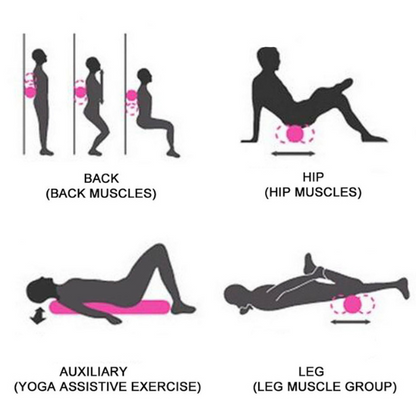 High-density round foam roller for back and leg muscle recovery
