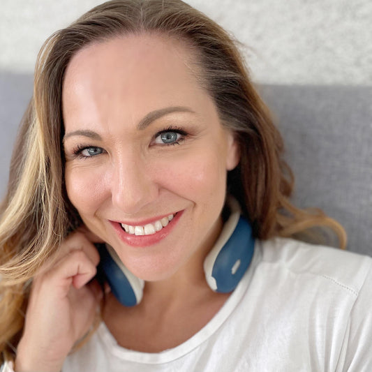 Smart electric heated shiatsu neck and shoulder massager