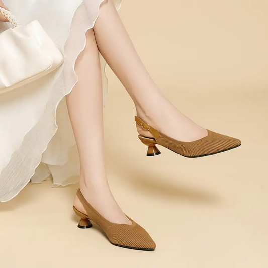 Women's chunky low-heeled sandals skin-friendly lining