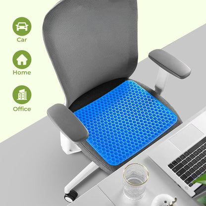 Honeycomb gel seat cushion for office and car
