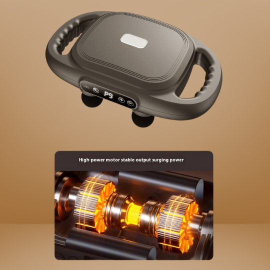 Six-head cordless fascia percussion massage gun for deep tissue recovery