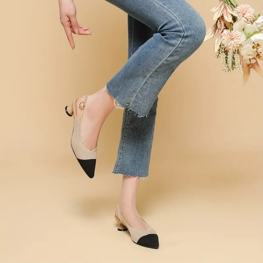 Women's chunky low-heeled sandals skin-friendly lining