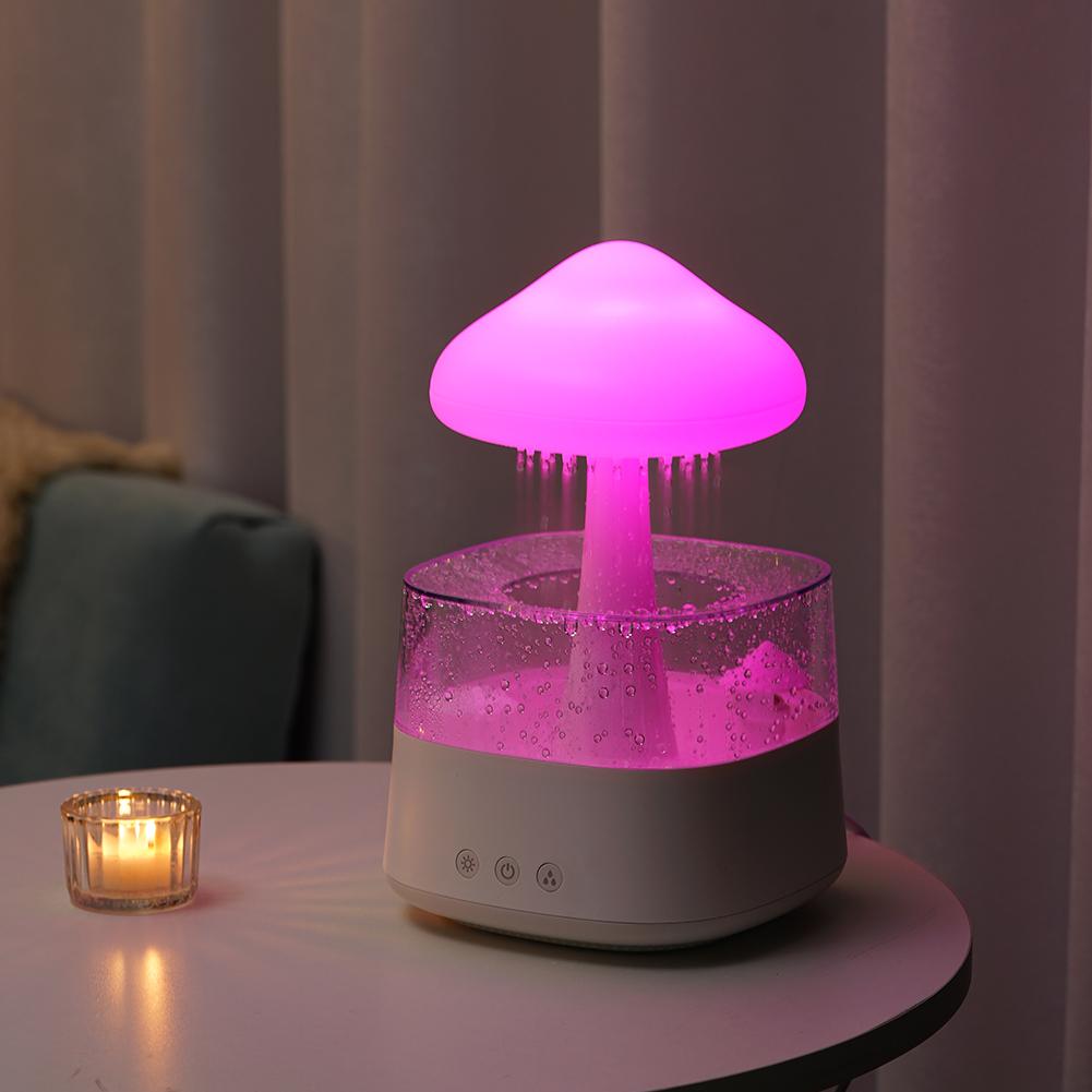 Ultrasonic cloud rain drop humidifier and essential oil diffuser with night light