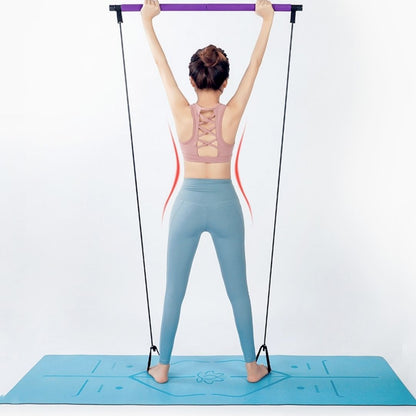 Portable Pilates bar kit with resistance bands for yoga and home workouts
